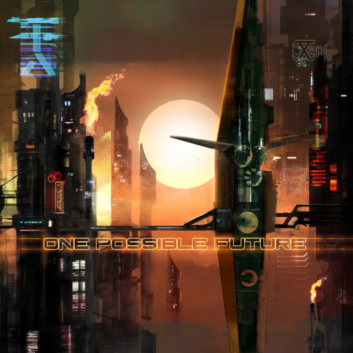 One Possible Future (2019) - Xepi synthwave album cover artwork
